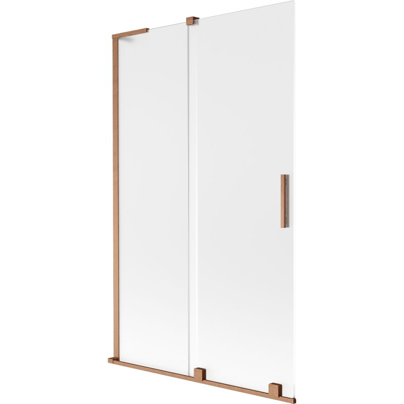 Mexen Velar L paravan baie 2-panouri culisante 110 x 150 cm, mat, cupru periat - 896-110-003-31-65