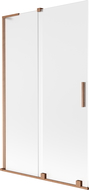 Mexen Velar L paravan baie 2-panouri culisante 110 x 150 cm, mat, cupru periat - 896-110-003-31-65