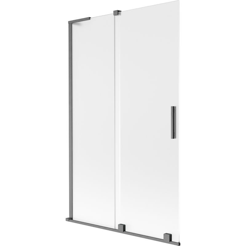 Mexen Velar L paravan pentru cadă, cu 2 uși glisante 110 x 150 cm, sablat, gri armat periat - 896-110-003-31-66