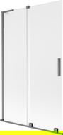 Mexen Velar L kétrészes, tolóajtós fürdőképernyő 110 x 150 cm, frosted, gun gray brushed - 896-110-003-31-66
