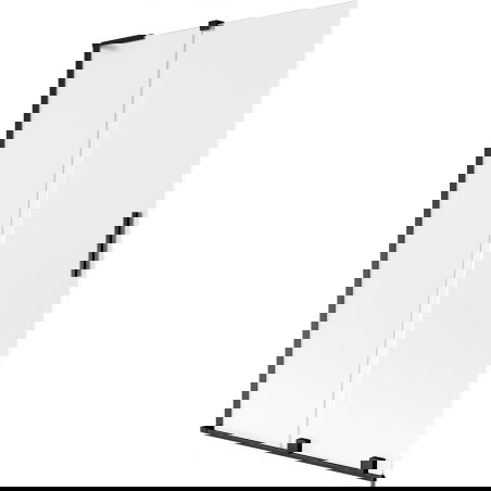Mexen Velar L paravan cadă 2-canate glisant 110 x 150 cm, înghețat, negru - 896-110-003-31-70