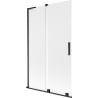 Mexen Velar L 2 paneles szárnyú toló zuhanyfal 110 x 150 cm, zúzmarás, fekete - 896-110-003-31-70