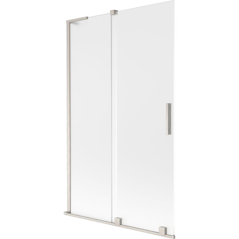 Mexen Velar L paravan pentru cadă cu 2 canaturi glisante 110 x 150 cm, înghețat, nichel periat - 896-110-003-31-97