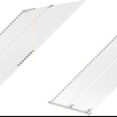 Mexen Velar L paravan pentru cadă cu 2 canaturi glisante 110 x 150 cm, înghețat, nichel periat - 896-110-003-31-97