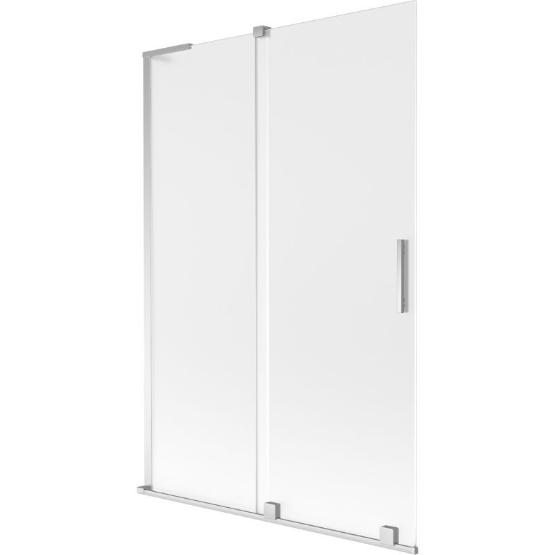 Mexen Velar L 2-szárnyú toló fürdőszobai paraván 120 x 150 cm, zúzott üveg, króm - 896-120-003-31-01