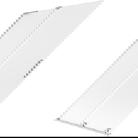 Mexen Velar L 2-szárnyas, toló kádparaván 120 x 150 cm, zúzmarás, króm - 896-120-003-31-01