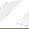 Mexen Velar L 2-szárnyú toló fürdőszobai paraván 120 x 150 cm, zúzott üveg, króm - 896-120-003-31-01