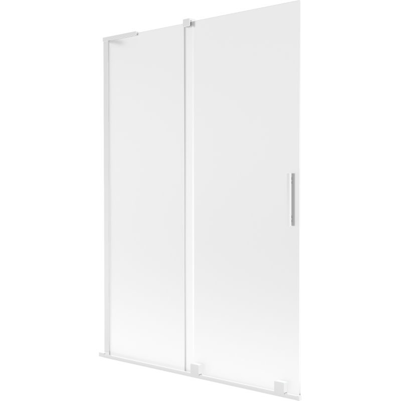 Mexen Velar L paravan de baie culisant cu 2 uși 120 x 150 cm, mat, alb - 896-120-003-31-20