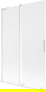 Mexen Velar L kádparaván 2-szárnyú tolóajtó 120 x 150 cm, zúzmarás, fehér - 896-120-003-31-20