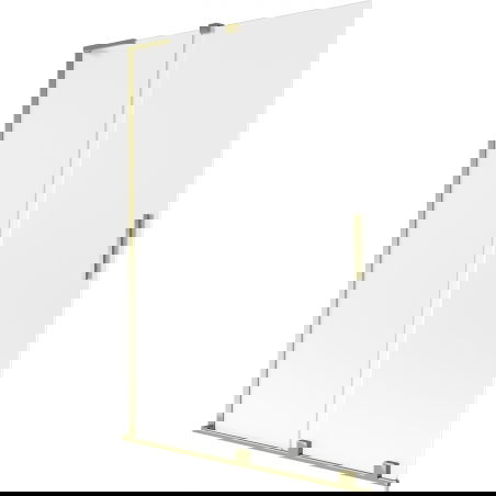 Mexen Velar L fürdőkádképernyő 2-szárnyú toló 120 x 150 cm, deres, arany - 896-120-003-31-50