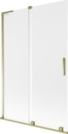 Mexen Velar L fürdőkádképernyő 2-szárnyú toló 120 x 150 cm, deres, arany - 896-120-003-31-50