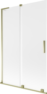 Mexen Velar L paravan cadă cu 2 uși glisante 120 x 150 cm, mat, auriu - 896-120-003-31-50