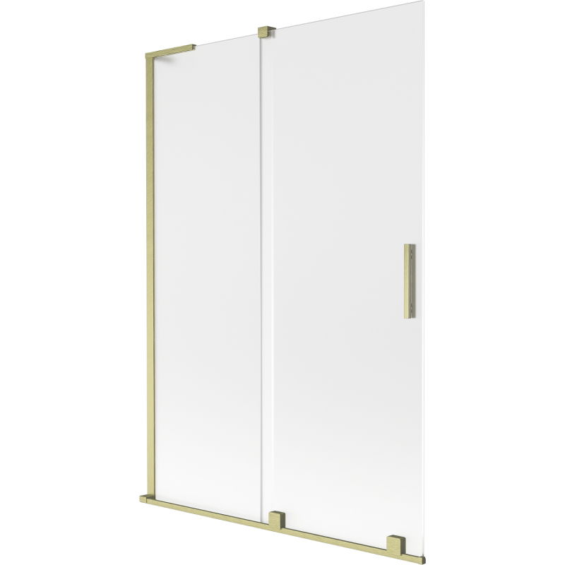 Mexen Velar L panou de baie cu două aripi glisante 120 x 150 cm, mat, auriu periat - 896-120-003-31-55