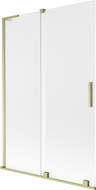 Mexen Velar L kádparaván 2-szárnyú tolóajtó 120 x 150 cm, matt, arany szálcsiszolt - 896-120-003-31-55