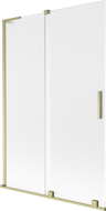 Mexen Velar L paravan de cadă cu 2 uși glisante 120 x 150 cm, geam mat, auriu periat - 896-120-003-31-55