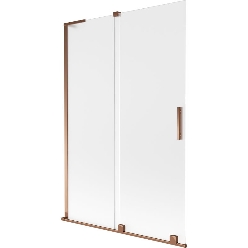 Mexen Velar L paravan de cadă cu 2 uși culisante 120 x 150 cm, mat, aur roz - 896-120-003-31-60
