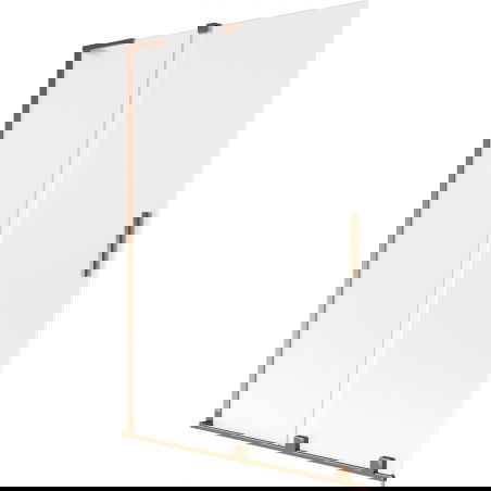 Mexen Velar L paravan de baie cu 2 uși glisante 120 x 150 cm, înghețat, aur roz - 896-120-003-31-60