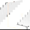 Mexen Velar L kádparaván 2-szárnyú tolóajtós 120 x 150 cm, homályos, rózsaarany - 896-120-003-31-60