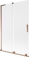 Mexen Velar L paravan de cadă cu 2 uși culisante 120 x 150 cm, mat, aur roz - 896-120-003-31-60