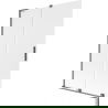 Mexen Velar L paravan de cadă 2-panouri glisante 120 x 150 cm, înghețat, gun gray periat - 896-120-003-31-66