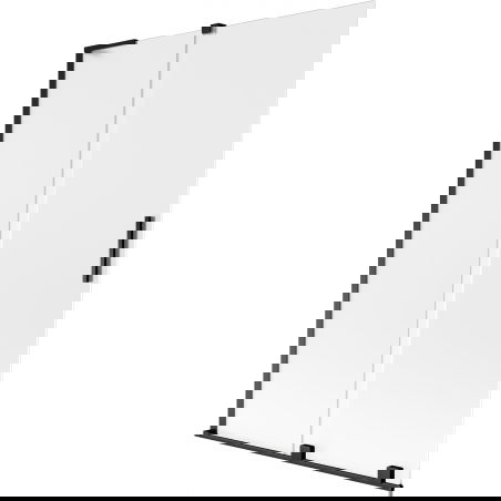 Mexen Velar L paravan cadă cu 2 canaturi glisante 120 x 150 cm, mat, negru - 896-120-003-31-70