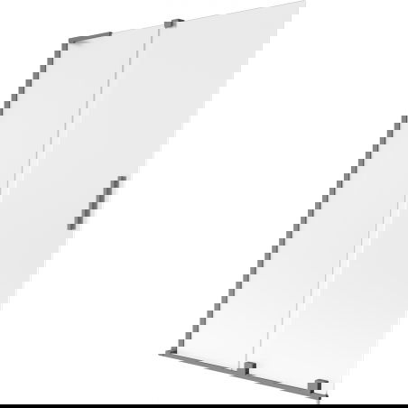 Mexen Velar L kétszárnyú, toló zuhanyfal 120 x 150 cm, szatén, gun metal - 896-120-003-31-95