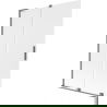 Mexen Velar L kétszárnyú, toló zuhanyfal 120 x 150 cm, szatén, gun metal - 896-120-003-31-95
