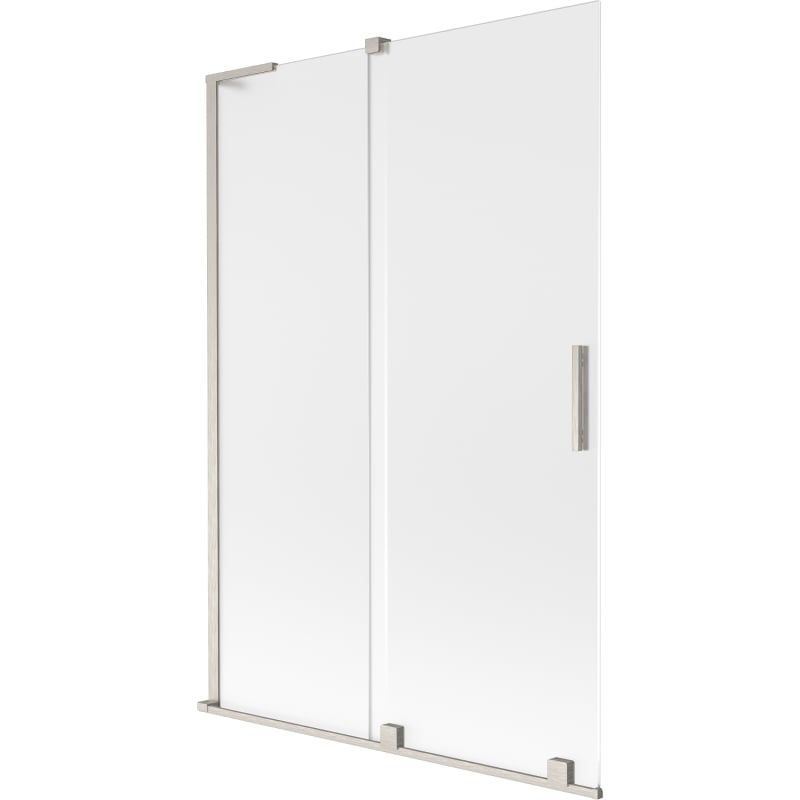 Mexen Velar L kétszárnyú tolózuhanyfal 120 x 150 cm, fagyott, polírozott nikkel - 896-120-003-31-97