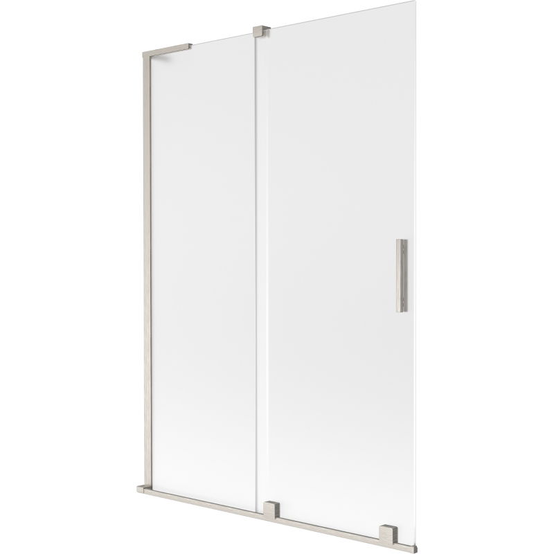 Mexen Velar L paravan de baie cu 2 uși glisante 120 x 150 cm, înghețat, nichel periat - 896-120-003-31-97