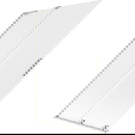 Mexen Velar L kétszárnyú tolózuhanyfal 120 x 150 cm, fagyott, polírozott nikkel - 896-120-003-31-97