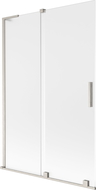 Mexen Velar L paravan de baie cu 2 uși glisante 120 x 150 cm, înghețat, nichel periat - 896-120-003-31-97