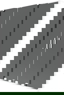 Mexen Velar L Duo paravan cadă cu 2 uși glisante 150 x 150 cm, grafit, alb - 896-150-003-42-20