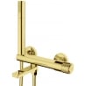 Mexen Diamond baterie de baie cu set de duș, auriu - 71530-50