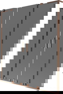 Mexen Velar L Duo panou de cadă cu 2 uși glisante 150 x 150 cm, grafit, aur roz - 896-150-003-42-60