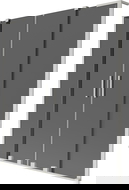 Mexen Velar L Paravan de duș Duo cu 2 aripi culisante 150 x 150 cm, grafit, nichel periat - 896-150-003-42-97