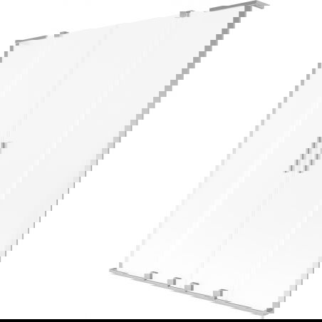 Mexen Velar L Duo fürdőkád paraván, 2-részes toló, 150 x 150 cm, opál, króm - 896-150-003-32-01