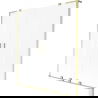 Mexen Velar L Duo paravan cadă 2-panouri glisante 150 x 150 cm, înghețat, auriu periat - 896-150-003-32-55