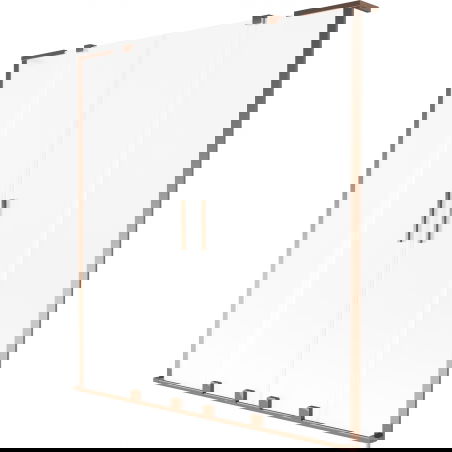 Mexen Velar L Duo paravan de cadă, cu 2 uși culisante, 150 x 150 cm, mat, aur roz - 896-150-003-32-60