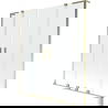 Paravan cadă Mexen Velar L Duo cu 2 uși glisante 150 x 150 cm, transparent, auriu - 896-150-003-02-50