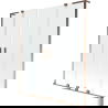 Mexen Velar L Duo kádparaván 2 szárnyas toló 150 x 150 cm, áttetsző, rózsaarany - 896-150-003-02-60