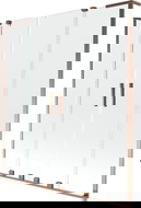 Mexen Velar L Duo fürdőkád paraván, 2-szárnyú tolóajtós, 150 x 150 cm, átlátszó, rózsaarany - 896-150-003-02-60