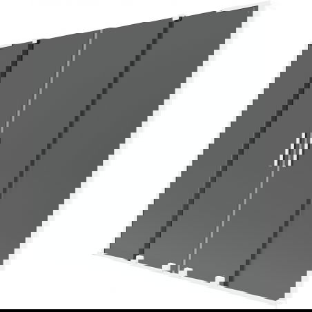 Mexen Velar L Duo 2-szárnyú toló kádparaván 180 x 150 cm, grafit, fehér - 896-180-003-42-20