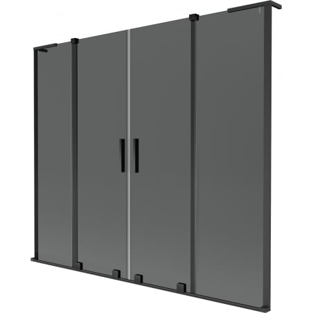 Mexen Velar L Duo dupla szárnyú, toló kádparaván 200 x 150 cm, grafit, fekete - 896-200-003-42-70