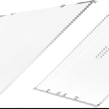 Mexen Velar L Duo paravan de cadă cu 2 panouri culisante 180 x 150 cm, mat, crom - 896-180-003-32-01