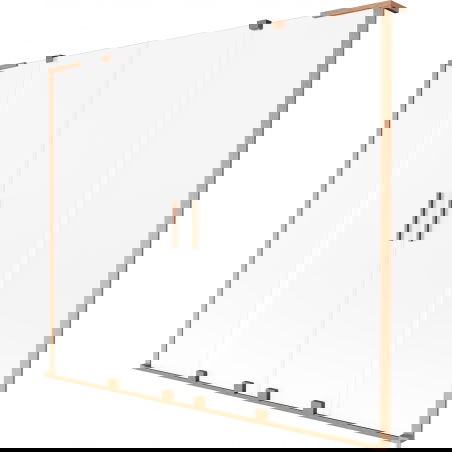 Mexen Velar L Duo paravan pentru cadă, glisant cu 2 uși 180 x 150 cm, înghețat, cupru periat - 896-180-003-32-65