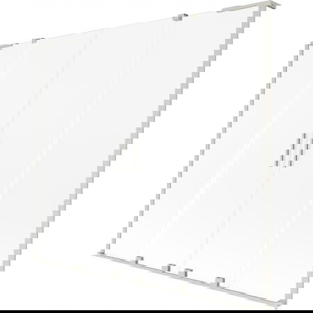 Mexen Velar L Duo 2-szárnyú toló kádparaván 180 x 150 cm, zúzmara, kefélt nikkel - 896-180-003-32-97