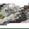 Mexen Ben chiuvetă de bucătărie din granit cu o cuvă și scurgător pe stânga 600 x 500 mm, bej, sifon negru - 6522605000-69-B