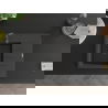 Mexen Ben chiuvetă de granit cu 1 compartiment, cu picurător stânga 600 x 500 mm, negru cu pete, sifon negru - 6522605000-76-B
