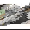 Mexen Ben chiuvetă de granit cu o cuvă și scurgător dreapta 600 x 500 mm, alb, sifon crom - 6523605000-20
