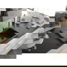 Mexen Ben chiuvetă granit 1-camerală cu scurgător dreapta 600 x 500 mm, negru/auriu metalizat, sifon cromat - 6523605000-75